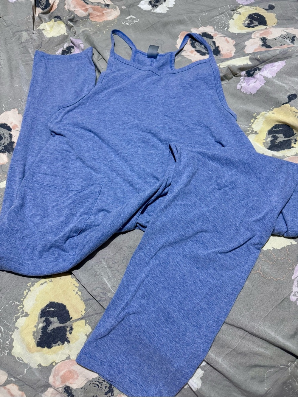 Blue Sleeveless Jumpsuit Romper